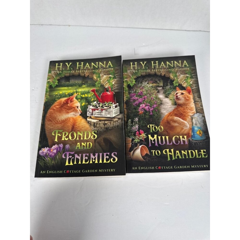 Fronds & Enemies / Too Mulch‎ to Handle H.Y. Hanna Cozy Mystery PB Set